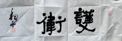 中国当代著名书法家魏敏为猎鹰搏击俱乐部题字